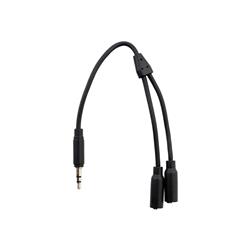 iCAN PC 3.5mm 28AWG Stereo Audio Splitting Y Cable, 1 Male to 2 Female