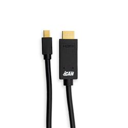 iCAN Mini DisplayPort (M) to HDMI (M) 4K@30Hz UHD Cable, Gold, 10ft(Open Box)