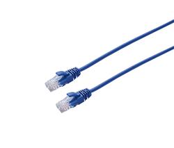 iCAN Super Slim Premium CAT6 LAN Patch Cable, High Speed 1Gbps 250MHz, with Strand-relief Blue Boots, 28AWG, 3FT