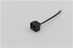 iCAN RJ9 Combiné téléphonique/casque adaptateur/séparateur (1 en deux sorties) - 6 pouces (RJ9-1M2F-BLK)(Open Box)