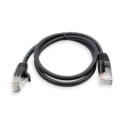 iCAN Super Slim Premium CAT6 LAN Patch Cable, High Speed 1Gbps 250MHz, with Strand-relief Black Boots, 28AWG, 2FT