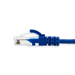 iCAN Super Slim Premium CAT6 LAN Patch Cable, High Speed 1Gbps 250MHz, with Strand-relief Blue Boots, 28AWG, 7FT(Open Box)