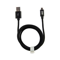 iCAN Micro USB Cable, Nylon-Braided, 1M, Black