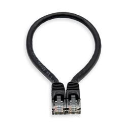 iCAN CAT6 24AWG RJ45 Patch Cable, 1FT, Black