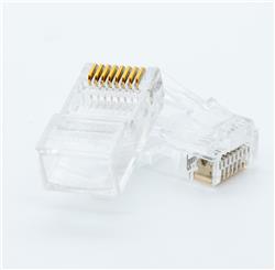 iCAN Cat6 UTP EZ Pass Through Gold-Plated RJ45 Plug, 50 Packs