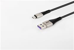 iCAN 3.3ft Micro USB Cable, Zinc Alloy, LED Light, Black(Open Box)