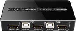 iCAN HDMI USB KVM Switch 2x1 with Switch Extension, 4K@60Hz(Open Box)