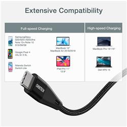 Choetech 60W USB Type C Braided Fast Charging Cable  Combo (4ft + 6ft)(Open Box)