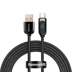 Baseus Display Fast Charging Data Cable USB A to Type-C 5A 2m Black