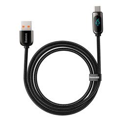 Baseus Display Fast Charging Data Cable USB A to Type-C 5A 2m Black