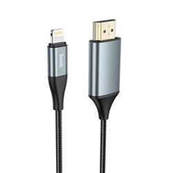 HOCO Lightning to HDMI Adapter, 2M, Grey (UA15)(Open Box)