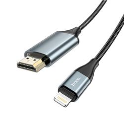 HOCO Lightning to HDMI Adapter, 2M, Grey (UA15)(Open Box)