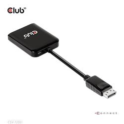 CLUB 3D Multistream Transport (MST) Hub DisplayPort™ 1.4 to DisplayPort™ Dual Monitor 4K60Hz M/F (CSV-7200)