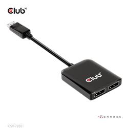 CLUB 3D Multistream Transport (MST) Hub DisplayPort™ 1.4 to DisplayPort™ Dual Monitor 4K60Hz M/F (CSV-7200)