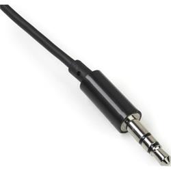 StarTech Black Slim Mini Jack Headphone Splitter Cable Adapter - 3.5mm Audio Mini Stereo Y Splitter - 3.5mm Male to 2x 3.5mm Fe