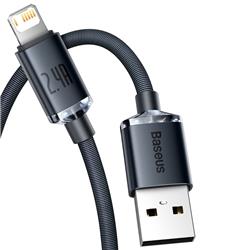 Baseus Crystal Shine Series Fast Charging Data Cable USB to Lightning, 2.4A ,1.2m, Black