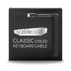 CableMod Pro Coiled Keyboard Cable (Midnight Black, USB A to USB Type C, 150cm)