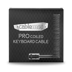 CableMod Pro Coiled Keyboard Cable (Carbon Grey, USB A to USB Type C, 150cm)