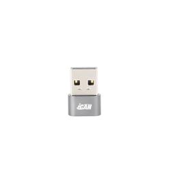 iCAN USB 2.0 A Male to Type C Female Adapter, Grey(Open Box)