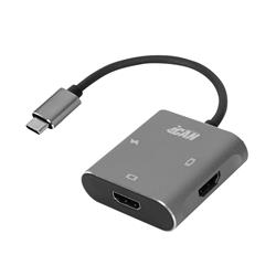 iCAN Type C to Dual HDMI Adapter + PD Charging, Dual 4K@60Hz, SST+MST,(Open Box)