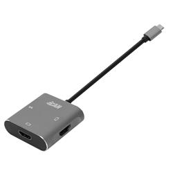 iCAN Type C to Dual HDMI Adapter + PD Charging, Dual 4K@60Hz, SST+MST,(Open Box)