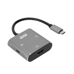 iCAN Type C to Dual HDMI Adapter + PD Charging, Dual 4K@60Hz, SST+MST,(Open Box)