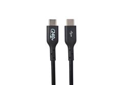 iCAN Premium USB Type C to Type C Cable, Fast Charging, 240W, 480Mbps, 2M, Black