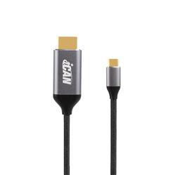 iCAN 6ft USB Type-C To HDMI cable, 4K@60Hz, Metal Connector, Braided(Open Box)