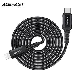 ACEFAST MFI 1.8 Meter USB Type-C to Lightning Cable, aluminum alloy, Bradied, Black(Open Box)