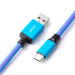 CableMod Pro Coiled Keyboard Cable (Galaxy Blue, USB A to USB Type C, 150cm)