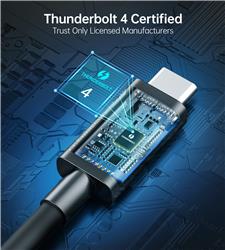 Choetech [Intel Certified] Thunderbolt 4 Cable 2.6ft 40Gbps With 100W Charging And 8K@30Hz 5K@60Hz Or Dual 4K Video(Open Box)