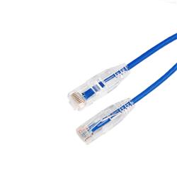 iCAN Ultra Slim CAT6 Ethernet Patch Cable, High Speed 1000Mbps 250MHz, UTP 28AWG, 5FT, Blue