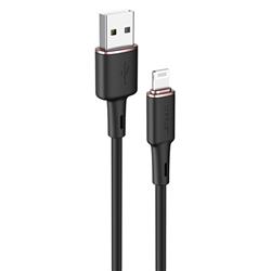 ACEFAST 1.2 Meter MFI USB-A to Lightning Cable, silicone, Black