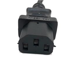 Micro Connectors AC Power Extension Cord 18AWG, C13 to C14, Black, 3FT(Open Box)