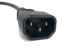 Micro Connectors AC Power Extension Cord 18AWG, C13 to C14, 6FT, Black