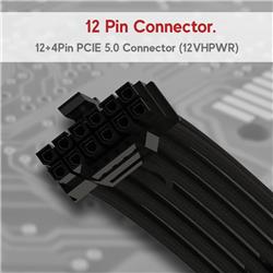 iCAN PCIe5.0 4x8Pin to 12VHPWR (16Pin) PSU Extension - 40cm, Black