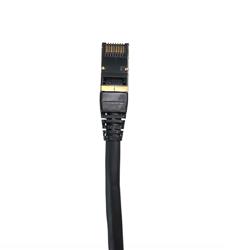 Micro Connectors 50 Feet Cat8 SFTP RJ45 Patch 26AWG Cable (Black)