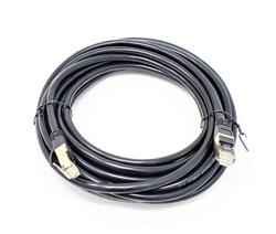 Micro Connectors 25 Feet Cat8 SFTP RJ45 Patch 26AWG Cable (Black)