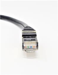 Micro Connectors 25 Feet Cat8 SFTP RJ45 Patch 26AWG Cable (Black)