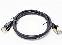 Micro Connectors 3 Feet Cat8 SFTP RJ45 Patch 26AWG Cable (Black）