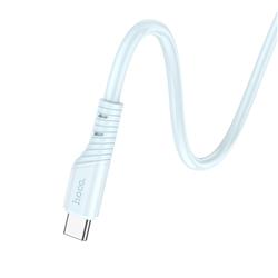 HOCO light blue 60W silicone charging data cable USB Type-C to Type-C,1m (3.3ft)