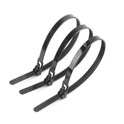 iCAN 100pcs Reusable Nylon Cable Tie 150mm, Black