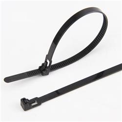 iCAN 100pcs Reusable Nylon Cable Tie 150mm, Black