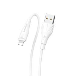 Borofone "BX18 Optimal" charging data cable for iP, 2m (6.6ft), White