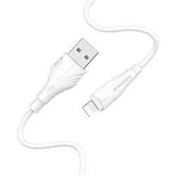 Borofone "BX18 Optimal" charging data cable for iP, 2m (6.6ft), White