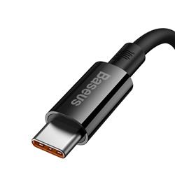 Baseus Superior Series Fast Charging Data Cable USB-A to Type-C 100W, 1.5m (5ft), Cluster Black(Open Box)