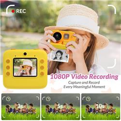 Mafiti Kids Camera Instant Print, K27 48MP Digital Camera with Zero Ink, Selfie 1080P Video Camera with 32G TF Card, Toys Gi...