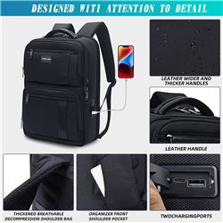 KINGSLONG 15.6" Waterproof Laptop Travel Backpack , Black(Open Box)
