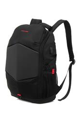 KINGSLONG 17.3" Gaming Backpack with USB Port, Waterproof, Black