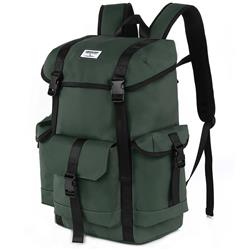 KINGSLONG 15.6" Backpack, Hiking Motorcycle Camping Traveling, Green